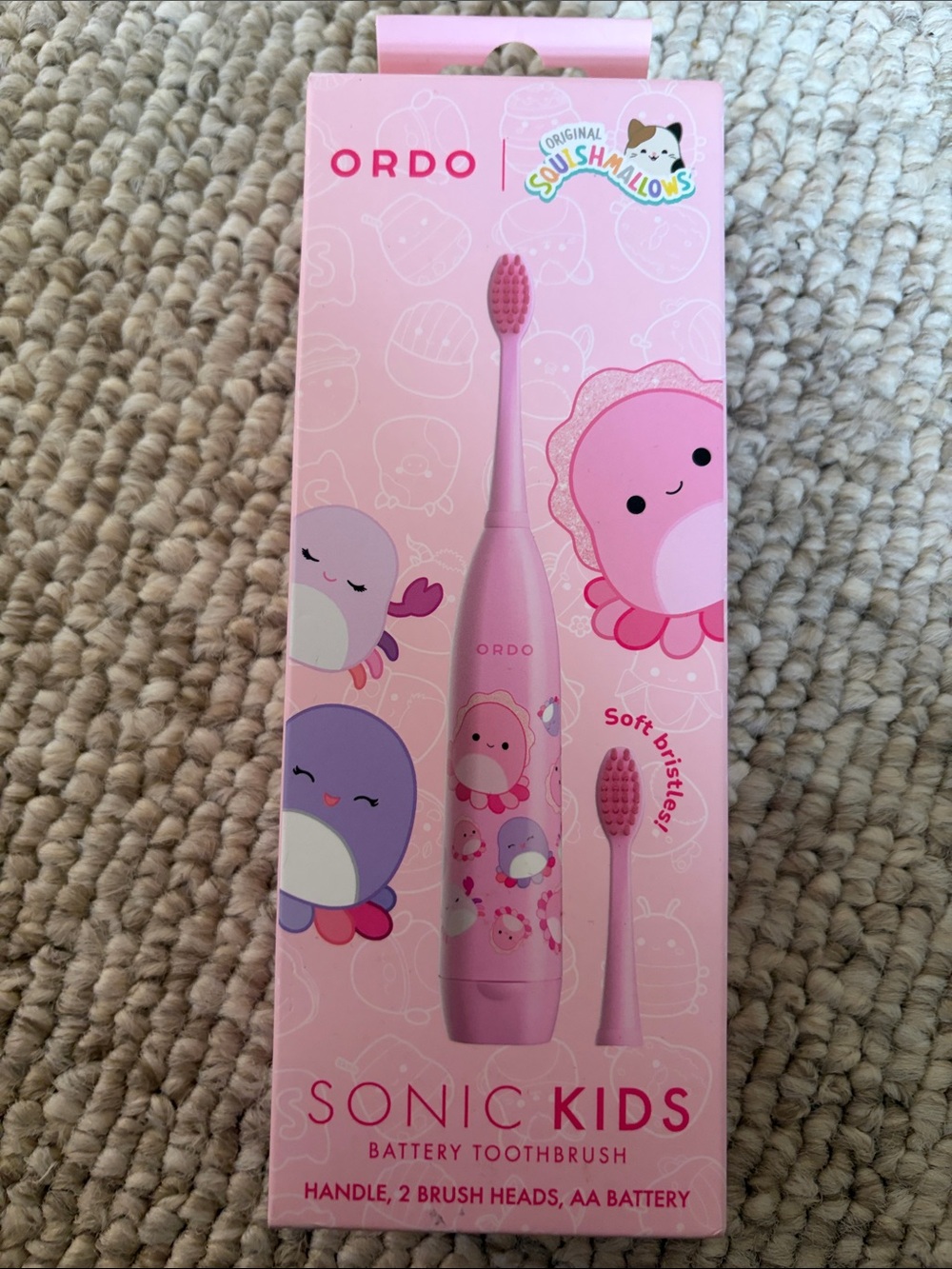 Pink Sonic Kids Battery Toothbrush with Extra Brush Head